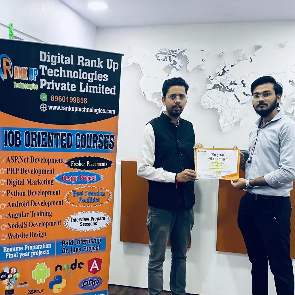 Digital marketing certification document